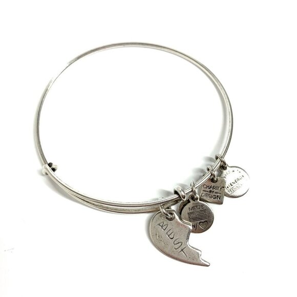 Alex and Ani Best Friend Charm Bracelet Silver Finish - Expands 2"- 3.5" - Picture 1 of 2